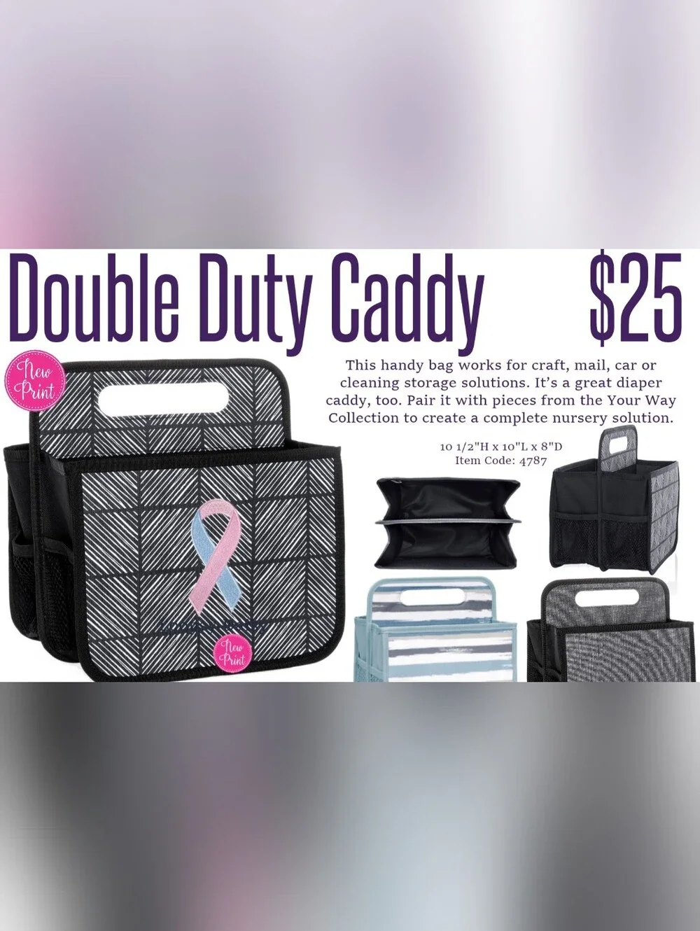 Thirty-one Gray/white Double Duty Caddy